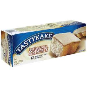 TASTYKAKE ~CAKES~BUTTERSCOTCH KRIMPETS~12ct~FRESH  