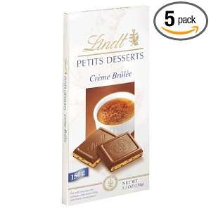 Lindt Petite Dessert Creme Brule, 5.3 Ounce Bars (Pack of 5):  