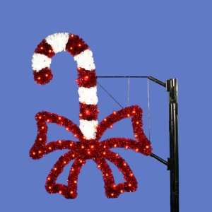   Candy Cane with Bow Christmas Commercial Grade Pole Mount: Home