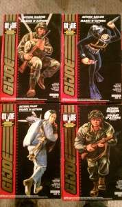 1993 GI JOE COMMEMORATIVE ACTION SET ALL 4 FIGURES NIP HASBRO CANADA 