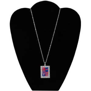  NCAA SMU Mustangs Square Love Necklace: Sports & Outdoors