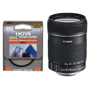  Canon EF S 18 135mm f/3.5 5.6 IS Lens + Hoya 67mm UV(C 