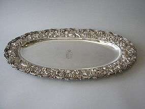 Southern Railroad Sterling Repousse Fish Tray S Kirk  