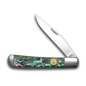 CANAL STREET CUTLERY CO Genuine Abalone Half Moon 1/100 Trapper Pocket 