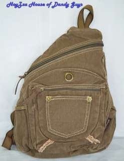 mens casual canvas sling body shoulder bag backpack item nember byx