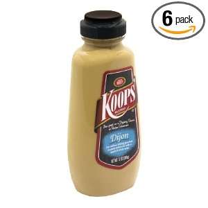 Koops Mustard Dijon Squeeze, 12 Ounce (Pack of 6):  Grocery 