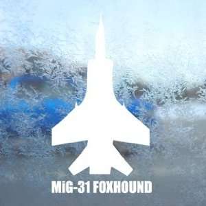  MiG 31 FOXHOUND White Decal Military Soldier Car White 