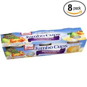 Libbys Jumbo Cups Mixed Fruit in Light Syrup, 18 Ounce Packages (Pack 