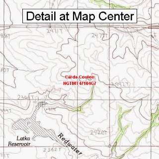 USGS Topographic Quadrangle Map   Carda Coulee, Montana (Folded 
