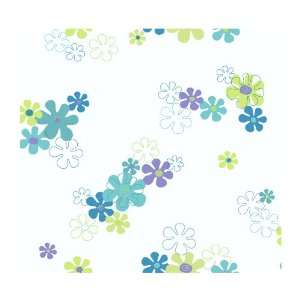   IV YK0151 Flower Power Wallpaper, Purple/Green/Blue: Home Improvement