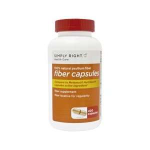  FIBRE (100% Natural Psyllium Fibre) 400 Capsules: Health 