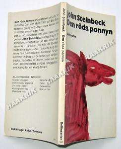John Steinbeck, THE RED PONY rare paperback SWEDEN 1973  