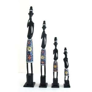  African Style Masai Stick Figures (set of 4): Home 