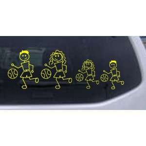 Basketball Stick Family Stick Family Car Window Wall Laptop Decal 