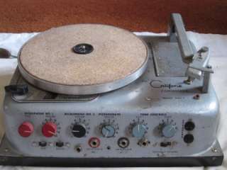 Vintage Record Player Califone Commander 40V 7 Tube Amp w/ Mic 