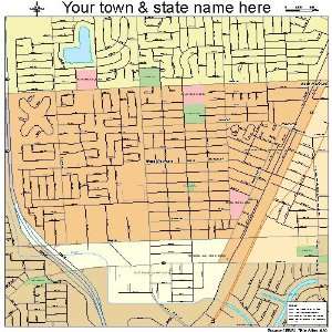  Street & Road Map of West Perrine, Florida FL   Printed 