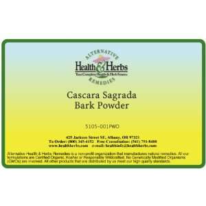   Health & Herbs Remedies Cascara Sagrada Bark Powder, 1 Pound Bag