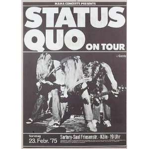Status Quo Germany Original Concert Poster 1975
