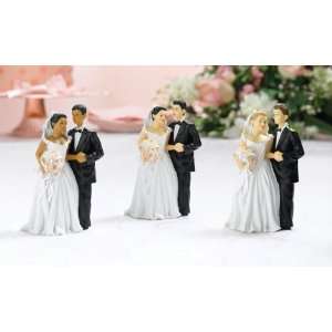 Bride and Groom Hold Hands  Hispanic Cake Topper 