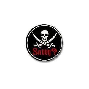  Savvy? Pirate Flag Skull Mini Button by CafePress: Patio 