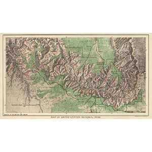  Antique Map of Grand Canyon National Park (1926) by U.S 