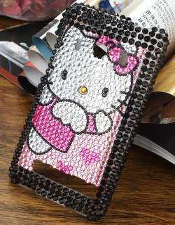 Hello Kitty Bling Cover Skin Case Fit HTC Sprint EVO 4G  
