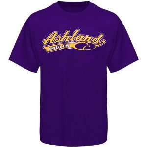  Ashland University Eagles Purple Logo Script T shirt 