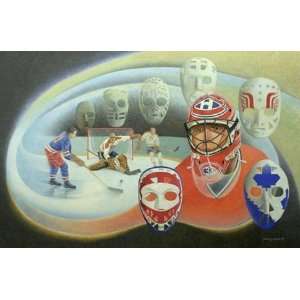  James Lumbers   The Goalie Masks Giclee on Paper