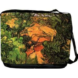  Van Gogh Art Entrance to a Quarry Messenger Bag   Book Bag 