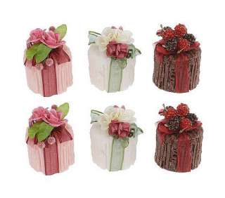 Set of 6 Decorative Cake Candles Gift Box Lori Greiner  