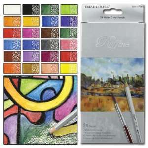  Raffiné Watercolor Pencils Set of 24   Assorted Colors 
