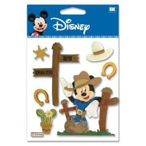  Disney Western Mickey Dimensional Sticker Arts, Crafts 
