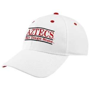  San Diego State Aztecs White 3 Bar Nickname Adjustable Hat Sports