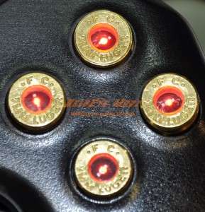 Xbox 360 Controller 9mm LED Bullet Buttons BRASS  