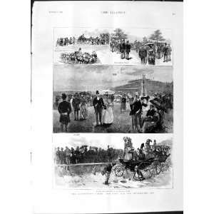  1888 Scene Australian Derby Horse Racing Melbourne Cup