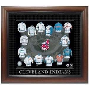  Cleveland Indians Evolution of the Team Uniform Framed 