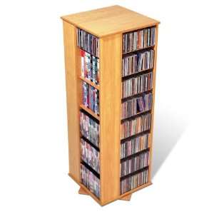  Spinning 4 sided Storage Tower maple Finish