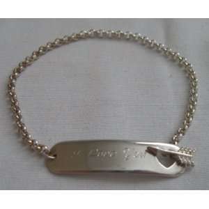  I Love You Silver Chain Bracelet 