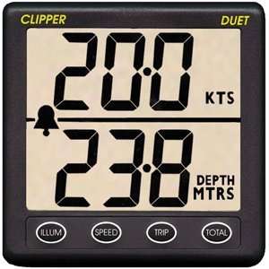    Clipper Duet Instrument Depth Speed Log w/Transducers Electronics