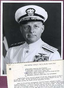   Admiral Donald C. Davis CinC Pacific Fleet Photo Document Group Lot