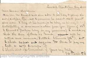 1884 Live Oak Plantation South Carolina Letter  