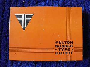 FULTON RUBBER TYPE OUTFIT FOR MAKING RUBBER STAMPS  