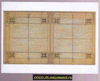 FRANK LLOYD WRIGHT Art Glass Ceiling Panel POSTCARD  