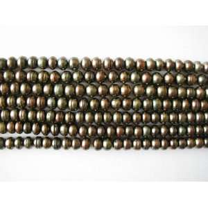   7mm green freshwater pearl rondelle beads 16 rondell