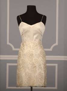   Justina McCaffrey Ivory Gold Champagne Chantilly Lace Wedding Suit NEW