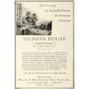 1937 Ad Hudson House New York Suite Lease William May   Original Print 