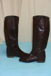Womens CHARLES DAVID Knee High Brown Leather Boots US 8.5 M  