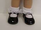 BLACK Hard Sole Patent Mary Jane Doll Shoes For Chatty Cathy♥