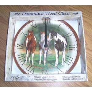  Clock   Wood   Western Horse   Pint Size Paints   12 