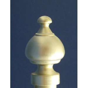  Sherwood Wood Finial in Gold finish for a 1 3/8 dowel rod 